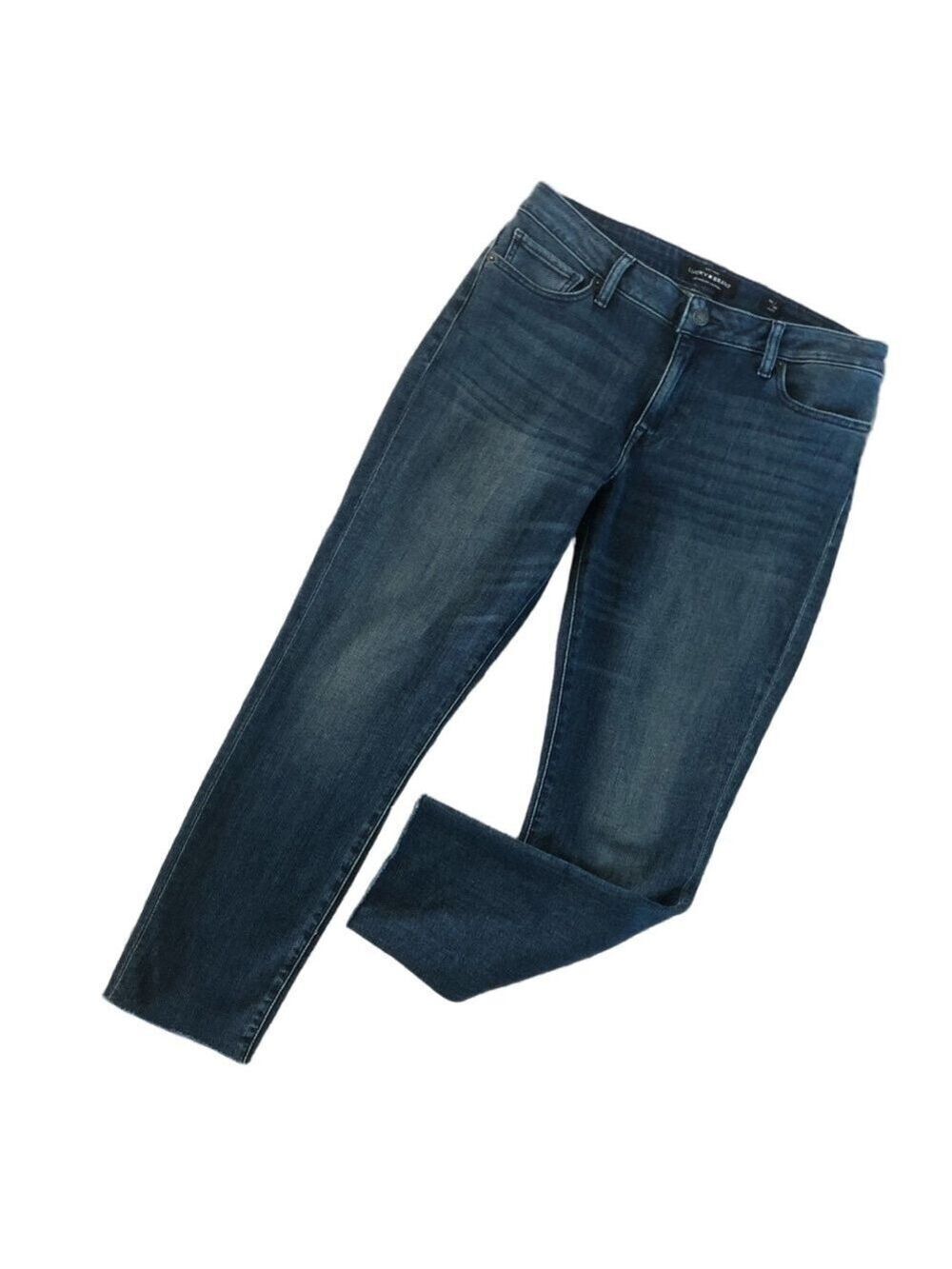 LUCKY Brand Lolita Skinny Jeans women's size 10 / 30 frayed hem zip front
